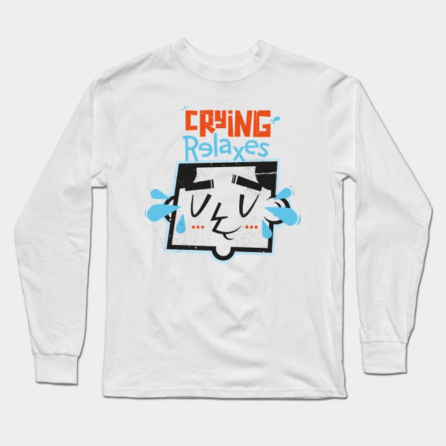 Crying relaxes Long Sleeve T-Shirt by Curvilineo